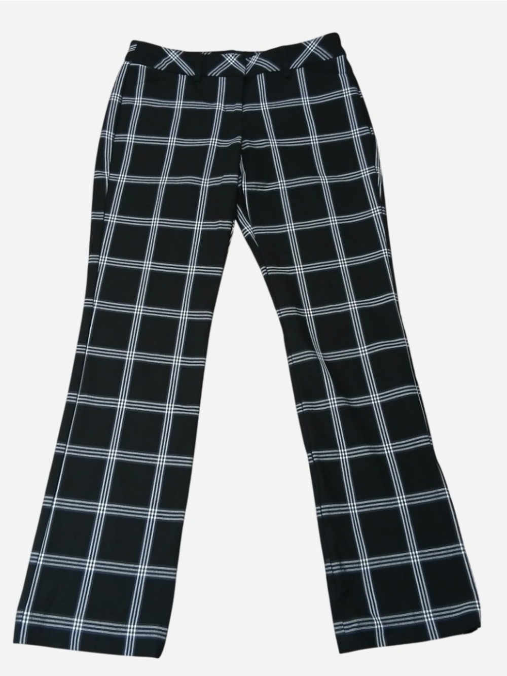 Express Editor Plaid Dress Pants Womens Size [0] Black Gray Career Work Stretch
